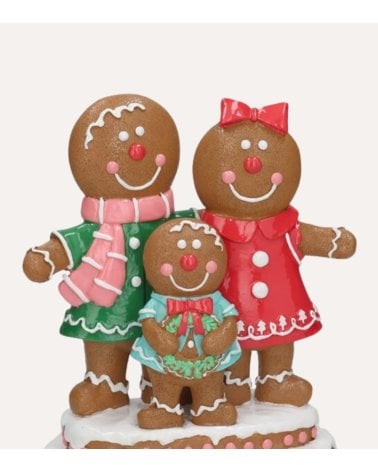 Figura de Familia Galleta de Jengibre de Poliresina