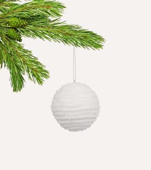 Set de 6 Bolas Decorativa Nieve para Árbol Navideño