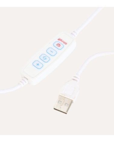 Espejo de Pared Abstracto con Bombillas LED de Metal