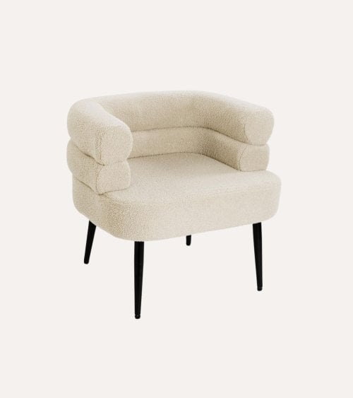 Sillón Nemi Borreguillo de Madera y Poliéster