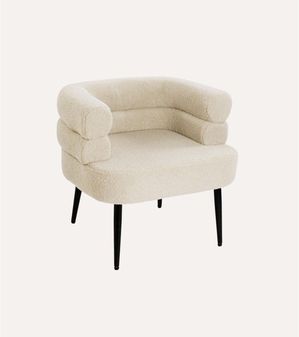 Sillón Nemi Borreguillo de Madera y Poliéster