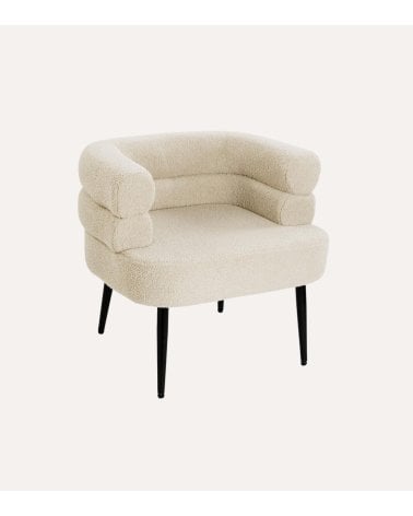 Sillón Nemi Borreguillo de Madera y Poliéster