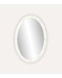 Espejo de Pared Oval con Bombillas LED de Metal