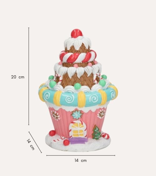 Casa Tarta de Helado Navideña de Poliresina
