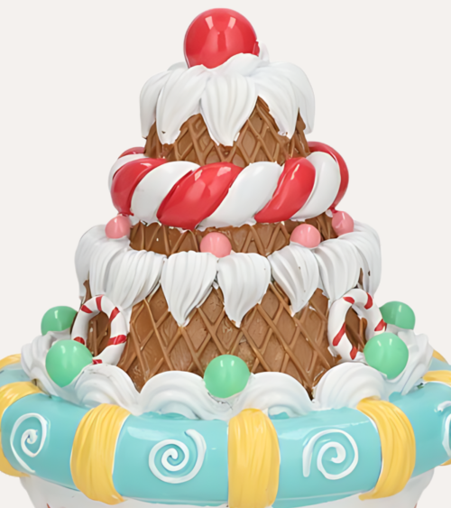 Casa Tarta de Helado Navideña de Poliresina