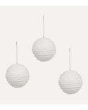 Set de 3 Bolas Decorativa Nieve para Árbol Navideño