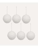 Set de 6 Bolas Decorativa Nieve para Árbol Navideño