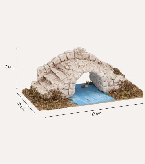 Puente sobre Piedra Decorativo para Belén Navideño