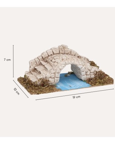 Puente sobre Piedra Decorativo para Belén Navideño