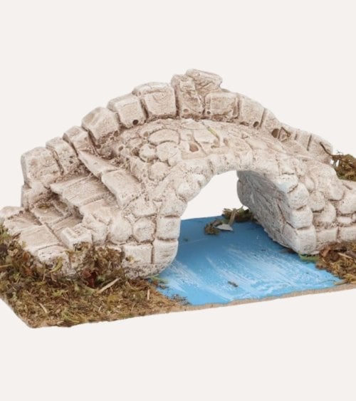 Puente sobre Piedra Decorativo para Belén Navideño