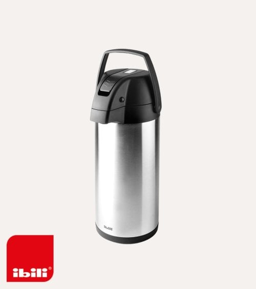 Termo Air Pot Clásico de Acero Inoxidable