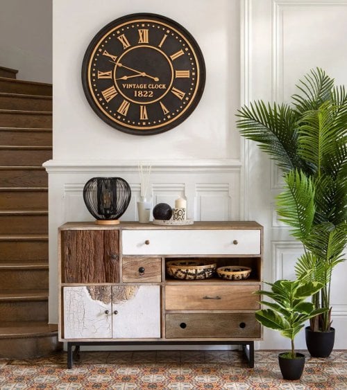 Aparador Koval con 3 Puertas y 4 Cajones de Madera