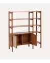 Estantería Apala con 4 Niveles y 2 Puertas de Madera de Acacia