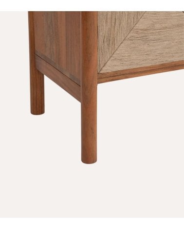 Estantería Apala con 4 Niveles y 2 Puertas de Madera de Acacia