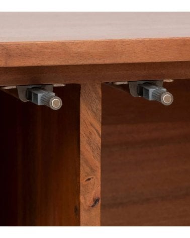 Estantería Apala con 4 Niveles y 2 Puertas de Madera de Acacia