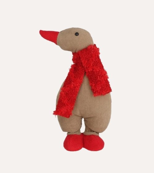 Tope de Puerta Pato con Bufanda Navideña