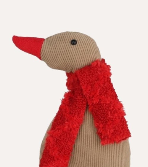 Tope de Puerta Pato con Bufanda Navideña