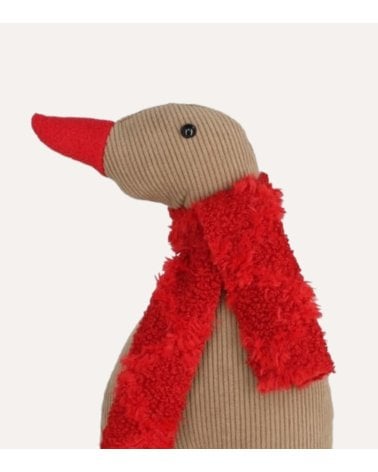 Tope de Puerta Pato con Bufanda Navideña