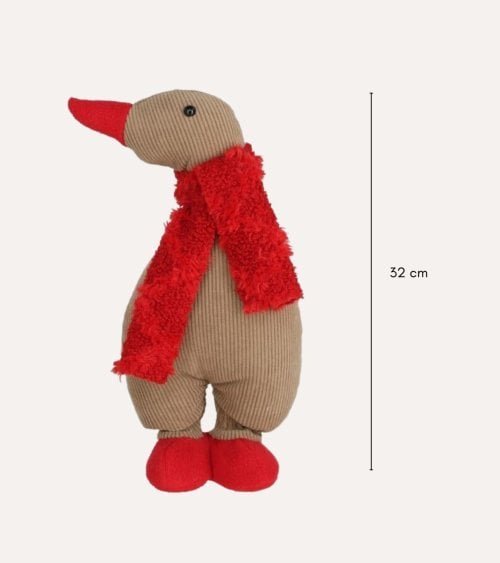 Tope de Puerta Pato con Bufanda Navideña