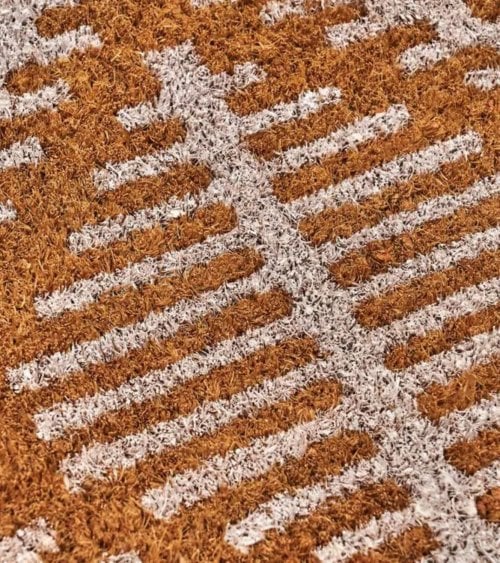 Felpudo de Fibra de Coco estilo Boho-2