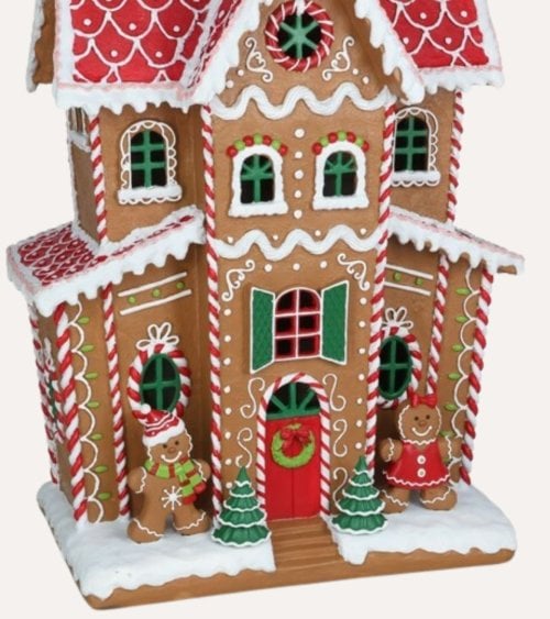 Mansión de Jengibre para Decoración Navideña