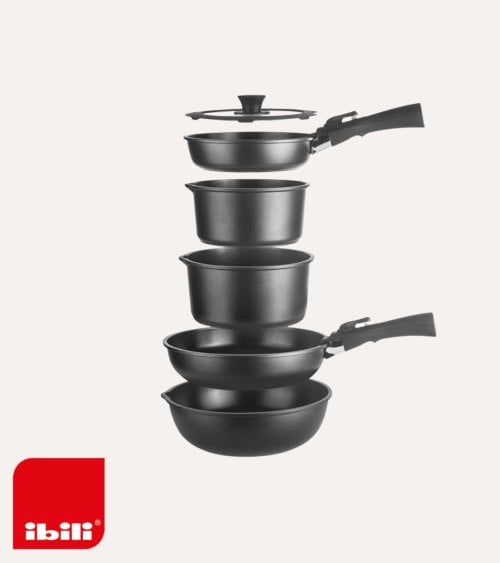 Bateria de Cocina de 9 Piezas Kompakto de Aluminio Fundido