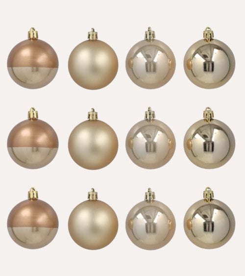 Set de 12 Bolas Brillantes Metalizadas