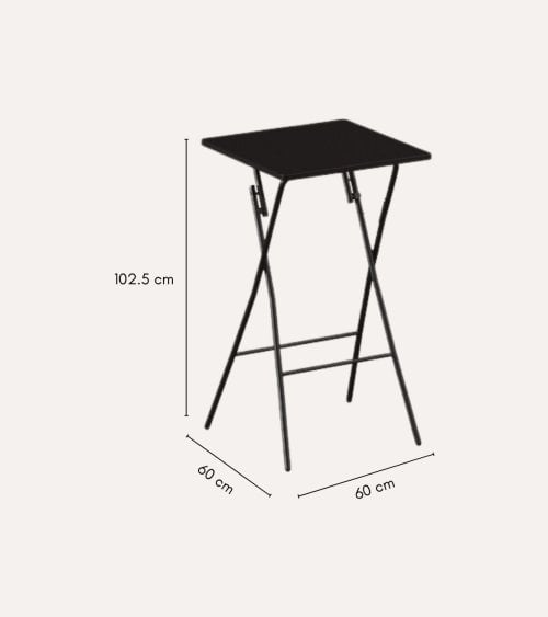 Mesa Alta Plegable Cuadrada de Madera