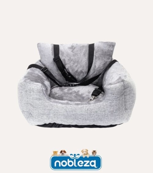 Silla de Mascotas para Coche Estilo Lino de Algodón y PP