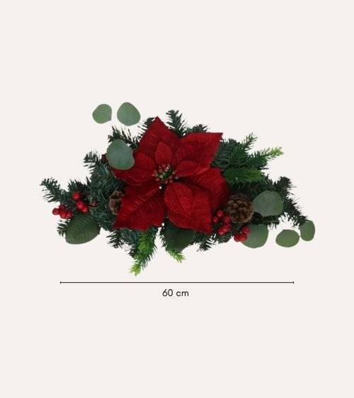 Adorno Flor de Pascua para Decoración Navideña