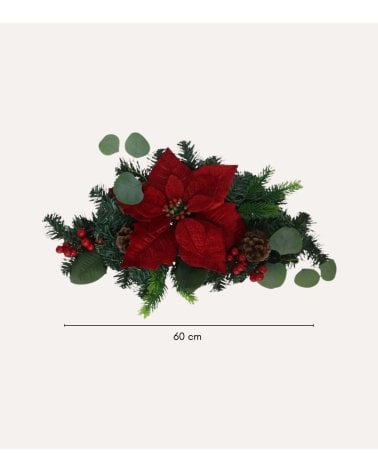 Adorno Flor de Pascua para Decoración Navideña