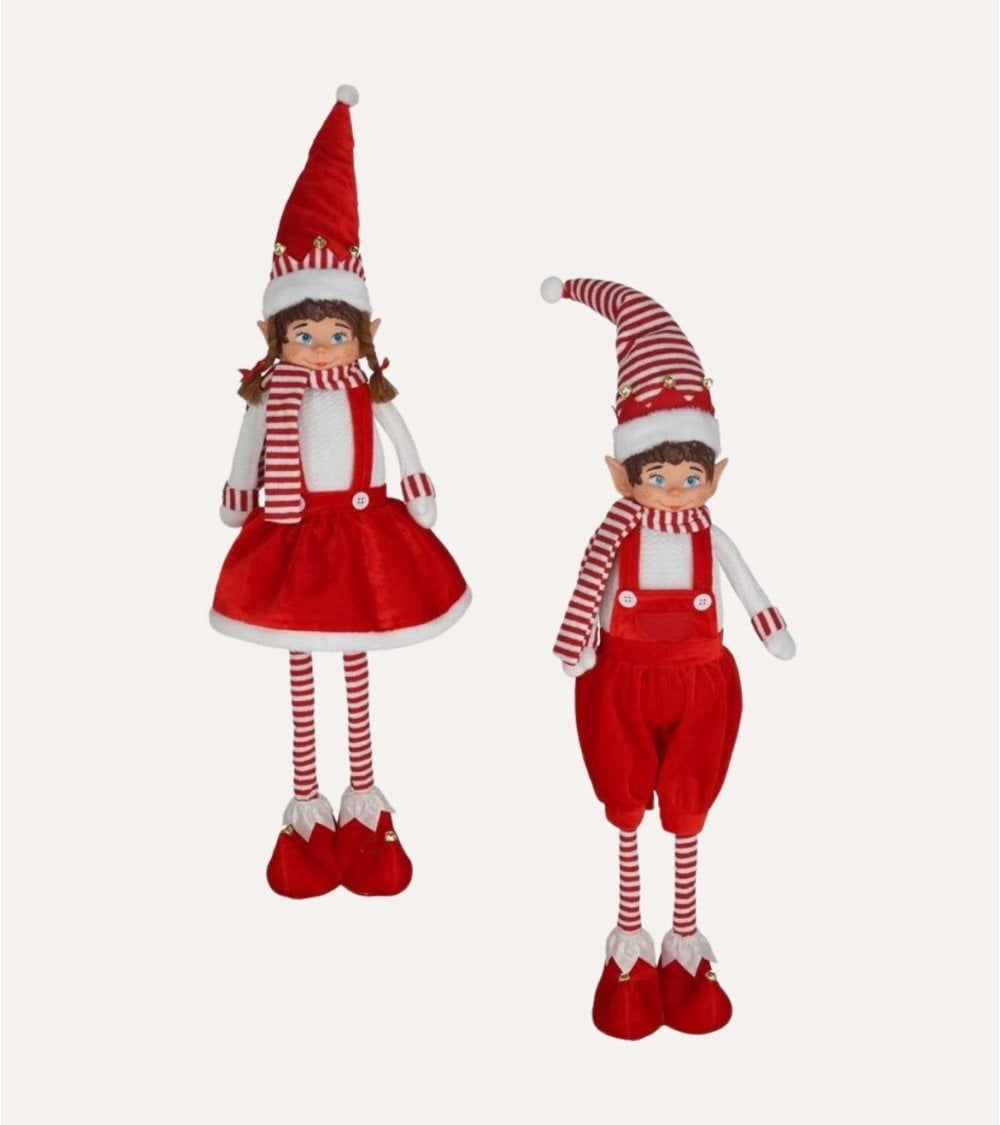Elfo Travieso Navideño Rayas de Poliéster y Plástico