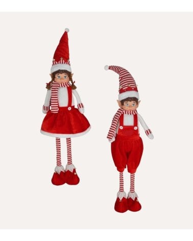 Elfo Travieso Navideño Rayas de Poliéster y Plástico
