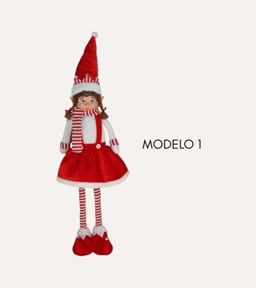 Elfo Travieso Navideño Rayas de Poliéster y Plástico