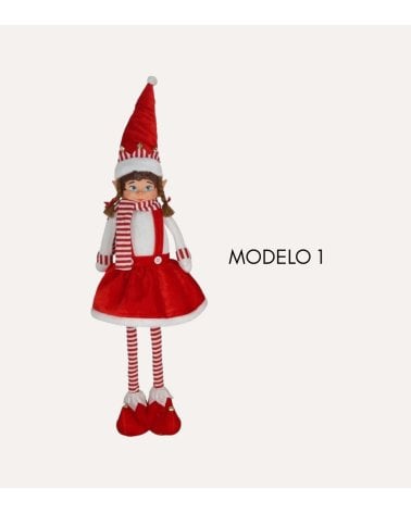 Elfo Travieso Navideño Rayas de Poliéster y Plástico