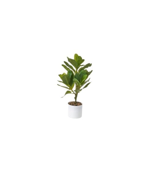 Planta Artificial con Maceta Blanca de Plástico 33 cm-2