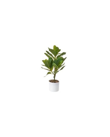 Planta Artificial con Maceta Blanca de Plástico 33 cm-2