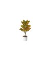 Planta Artificial con Maceta Blanca de Plástico 33 cm-3