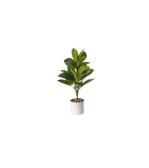 Planta Artificial con Maceta Blanca de Plástico 33 cm-4