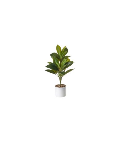 Planta Artificial con Maceta Blanca de Plástico 33 cm-4