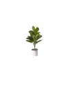 Planta Artificial con Maceta Blanca de Plástico 33 cm-4