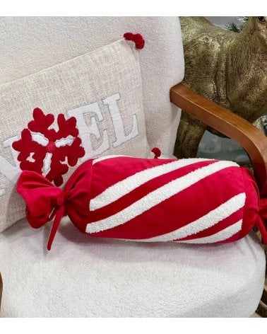 Cojín Caramelo Navideño de Poliéster