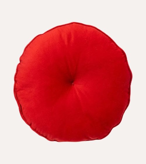 Cojín Redondo Caramelo Navideño de Poliéster