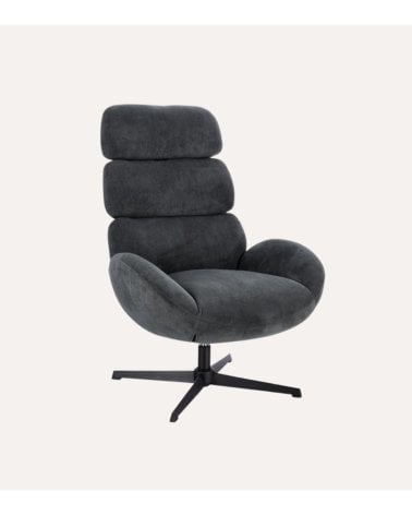 Sillón Giratorio Fluff de Poliéster y Acero