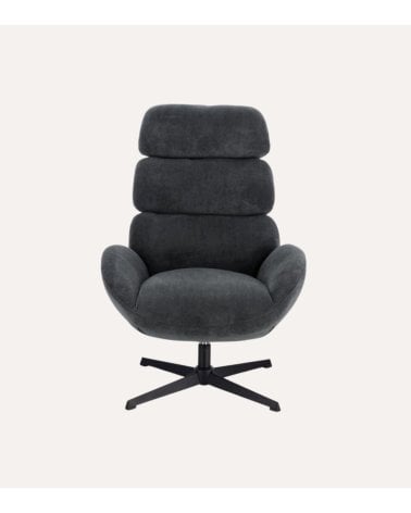 Sillón Giratorio Fluff de Poliéster y Acero