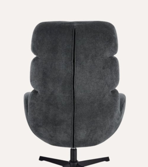 Sillón Giratorio Fluff de Poliéster y Acero