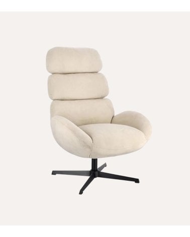 Sillón Giratorio Fluff de Poliéster y Acero
