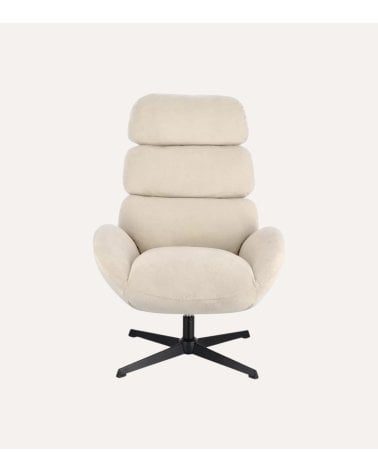 Sillón Giratorio Fluff de Poliéster y Acero