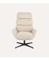 Sillón Giratorio Fluff de Poliéster y Acero