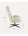 Sillón Giratorio Fluff de Poliéster y Acero